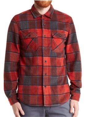 Union Red & Black Plaid Fleece Shacket